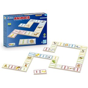 Domino-De-Madeira-Em-Ingles-Animais-Ref.750.