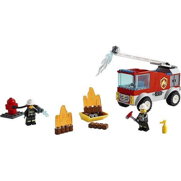02 lego caminhao dos bombeiros com escada 60280