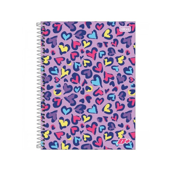 caderno espiral capa dura universitario 1 materia d feminino 96 folhas 139246 e6