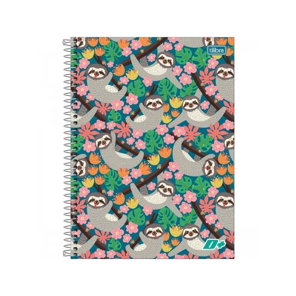 caderno espiral capa dura universitario 1 materia d feminino 96 folhas 139246 e5