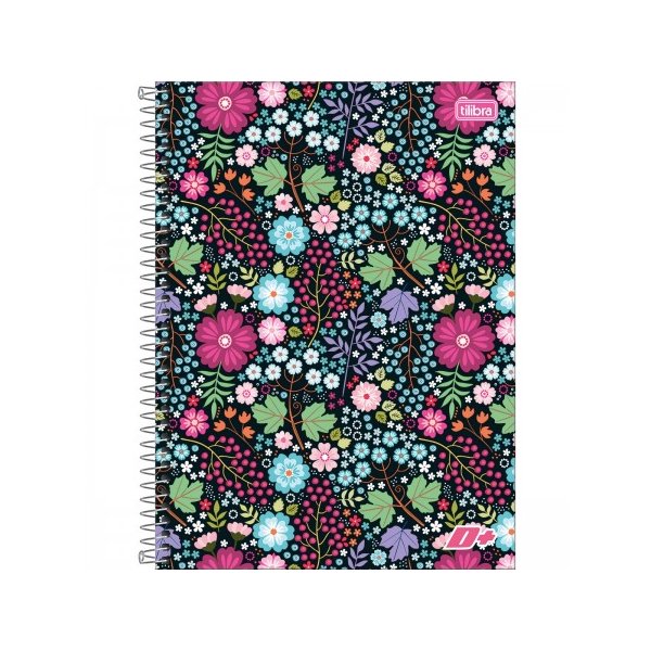 caderno espiral capa dura universitario 1 materia d feminino 96 folhas 139246 e3